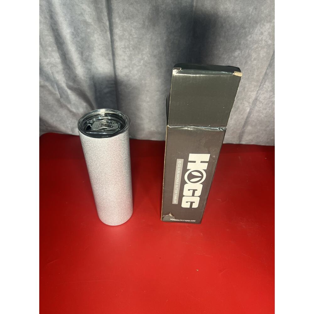 Hogg 30oz Sublimatable silver Glitter Tumbler new